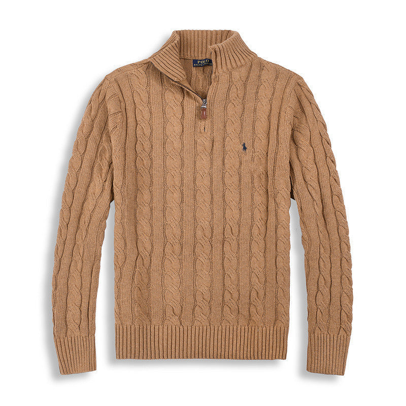 RL POLO®- Rippenstrick-Baumwoll Half-Zip