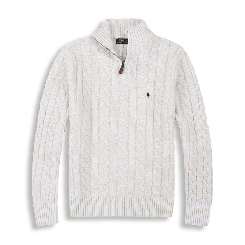 RL POLO®- Rippenstrick-Baumwoll Half-Zip