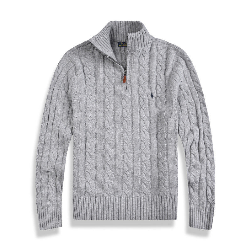 RL POLO®- Rippenstrick-Baumwoll Half-Zip