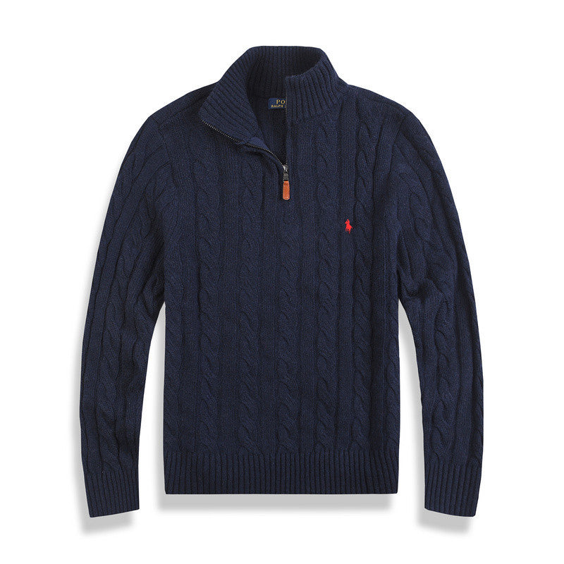 RL POLO®- Rippenstrick-Baumwoll Half-Zip